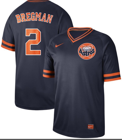 Nike Astros #2 Alex Bregman Navy Authentic Cooperstown Collection Stitched MLB Jersey