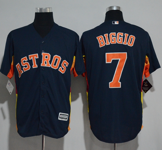 Astros #7 Craig Biggio Navy Blue New Cool Base Stitched MLB Jersey