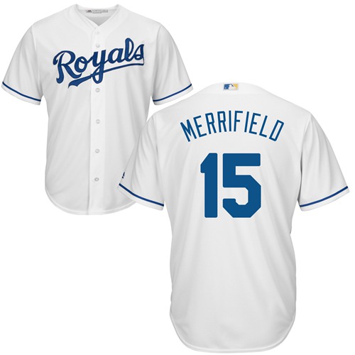 Royals #15 Whit Merrifield White New Cool Base Stitched MLB Jersey