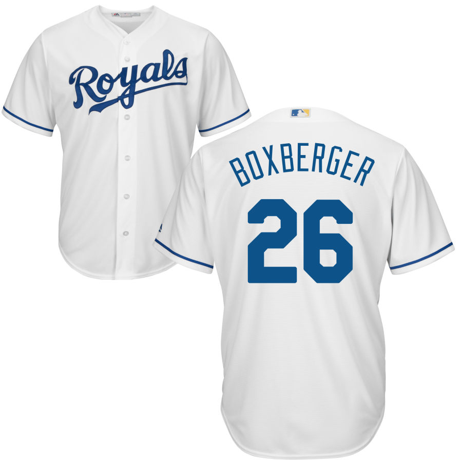 Royals #26 Brad Boxberger White Cool Base Stitched MLB Jersey