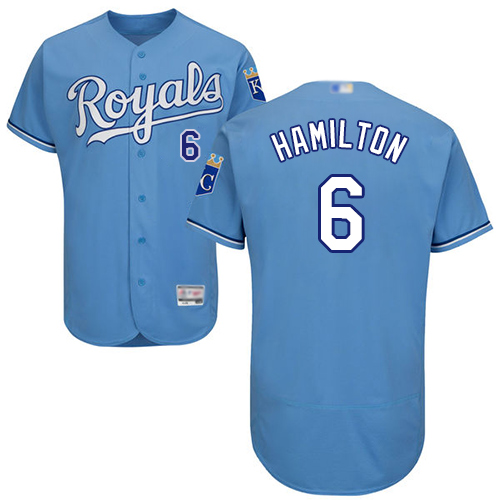 Royals #6 Billy Hamilton Light Blue Flexbase Authentic Collection Stitched MLB Jersey