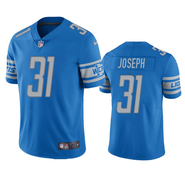 Men's Detroit Lions #31 Kerby Joseph Blue Vapor Untouchable Limited Stitched Jersey