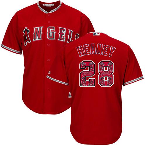 Angels of Anaheim #28 Andrew Heaney Red Team Logo Fashion Stitched MLB Jersey Angels of Anaheim #28 Andrew Heaney Red Team Logo Fashion Stitched MLB Jersey