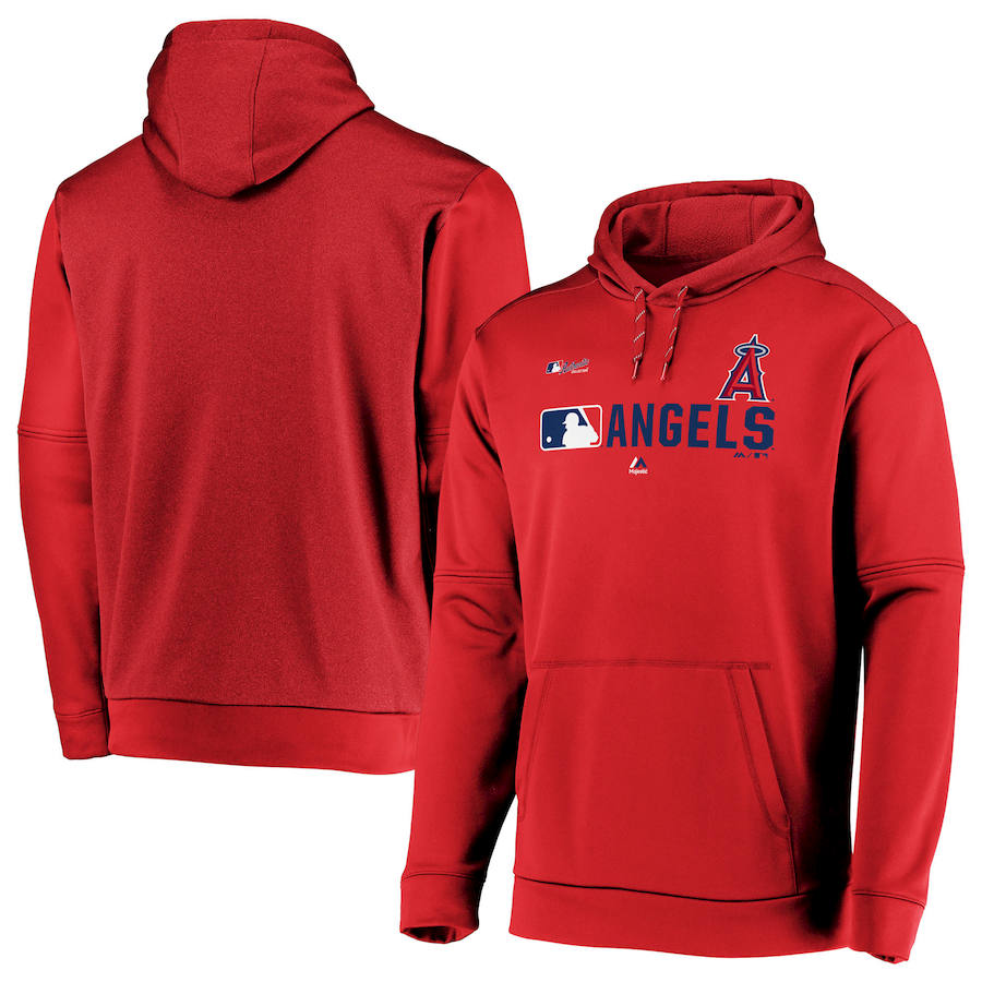 Los Angeles Angels Majestic Authentic Collection Team Distinction Pullover Hoodie Red
