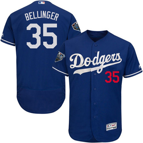 Dodgers #35 Cody Bellinger Blue Flexbase Authentic Collection 2018 World Series Stitched MLB Jersey