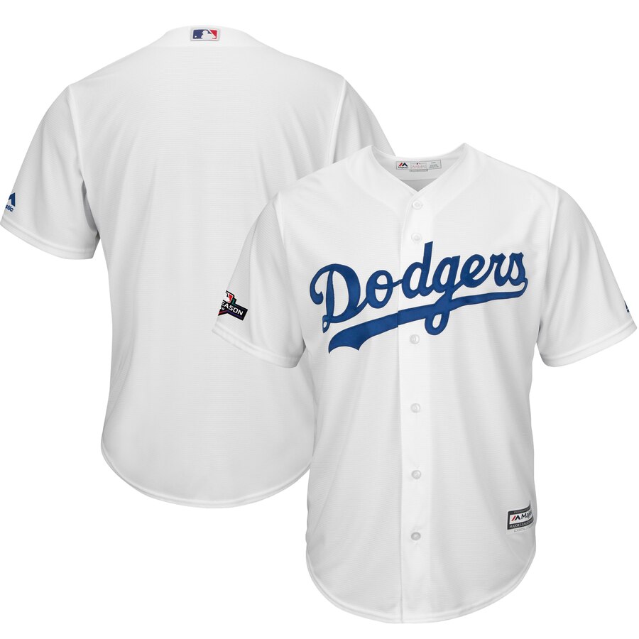 Los Angeles Dodgers Majestic 2019 Postseason Home Official Cool Base Player Jersey White