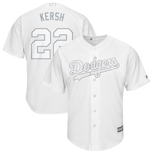 Dodgers #22 Clayton Kershaw White "Kersh" Players Weekend Cool Base Stitched MLB Jersey