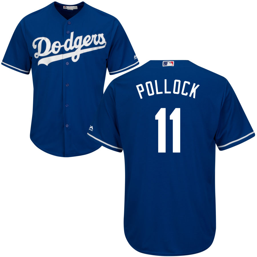 Los Angeles Dodgers #11 A.J. Pollock Blue Cool Base Stitched MLB Jersey