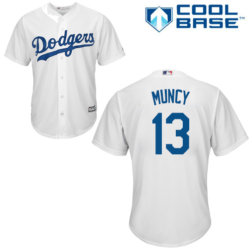 Dodgers #13 Max Muncy White New Cool Base Stitched MLB Jersey