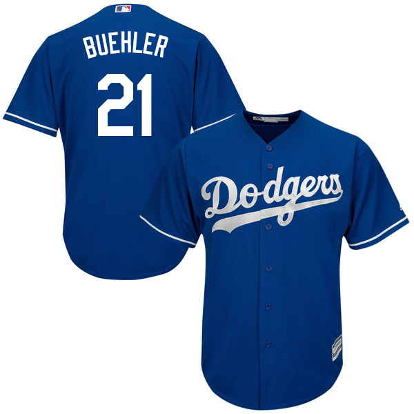 Dodgers #21 Walker Buehler Blue New Cool Base Stitched MLB Jersey