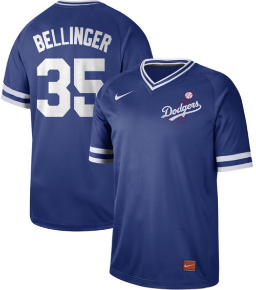 Nike Dodgers #35 Cody Bellinger Royal Authentic Cooperstown Collection Stitched MLB Jersey