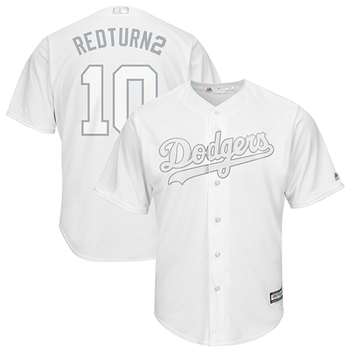 Dodgers #10 Justin Turner White "RedTurn2" Players Weekend Cool Base Stitched MLB Jersey