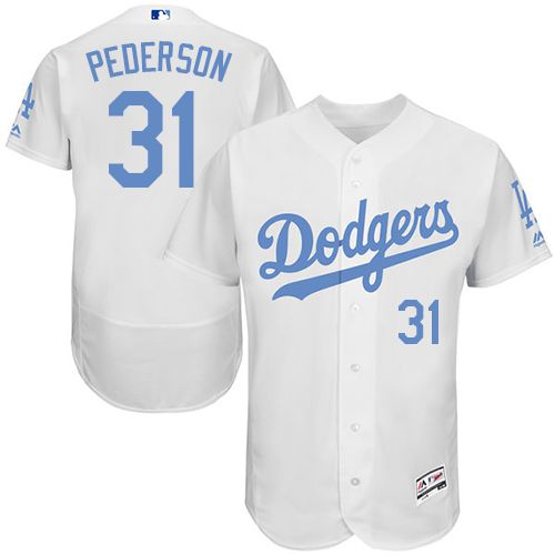 Dodgers #31 Joc Pederson White Flexbase Authentic Collection Father's Day Stitched MLB Jersey