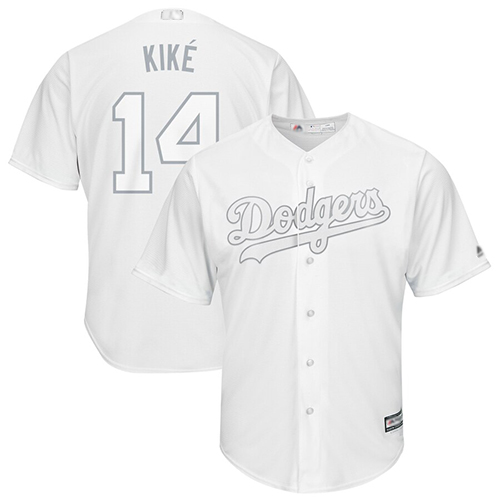 Dodgers #14 Enrique Hernandez White "Kike" Players Weekend Cool Base Stitched MLB Jersey