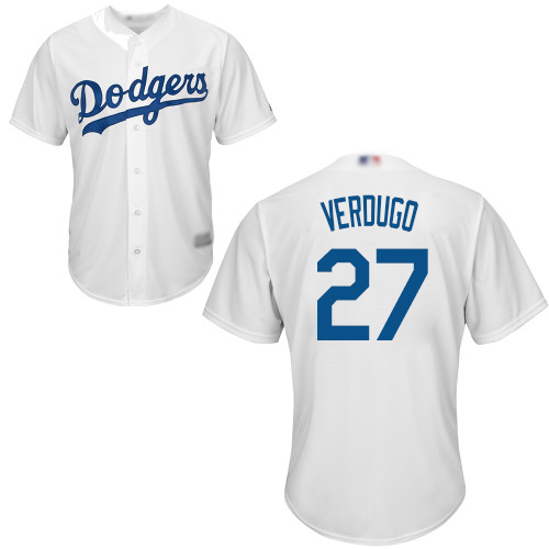 Dodgers #27 Alex Verdugo White New Cool Base Stitched MLB Jersey