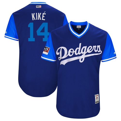Dodgers #14 Enrique Hernandez Royal "Kike" Players Weekend Authentic Stitched MLB Jersey
