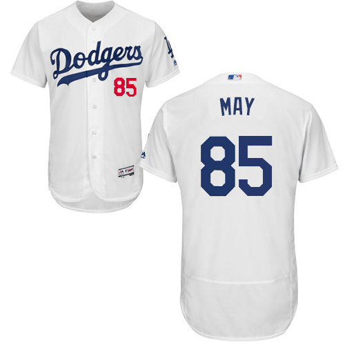 Dodgers #85 Dustin May White Flexbase Authentic Collection Stitched MLB Jersey