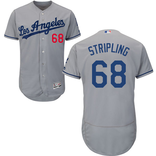 Dodgers #68 Ross Stripling Grey Flexbase Authentic Collection Stitched MLB Jersey