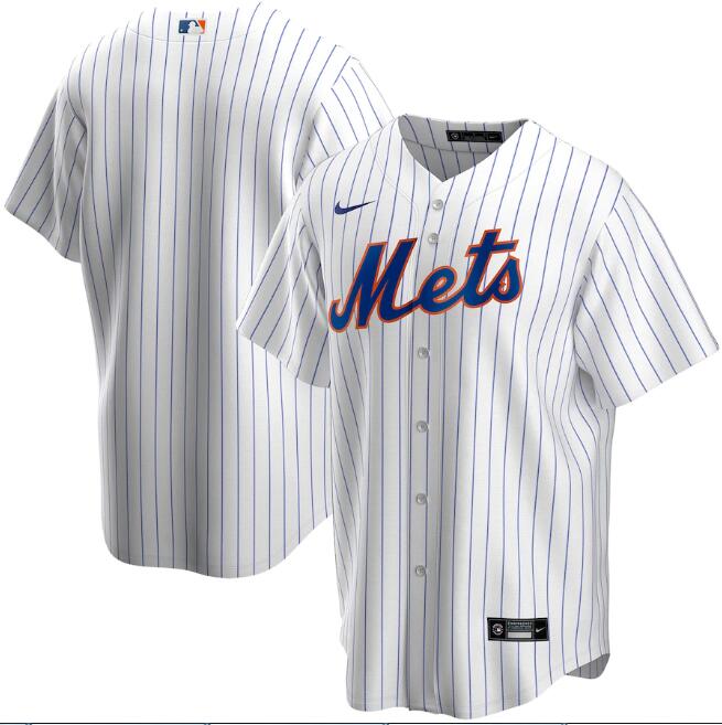 Men's New York Mets Blank White MLB Cool Base Stitched Jersey