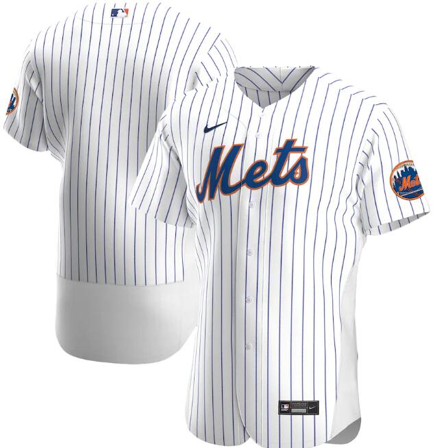 Men's New York Mets Blank White MLB Flex Base Stitched Jersey