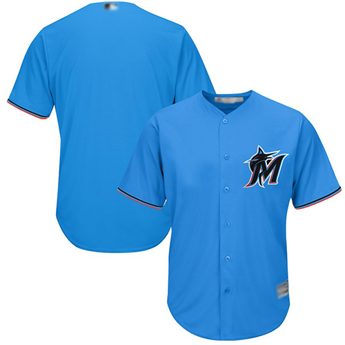 marlins Blank Blue New Cool Base Stitched MLB Jersey