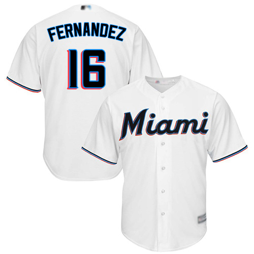 marlins #16 Jose Fernandez White New Cool Base Stitched MLB Jersey