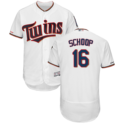 Twins #16 Jonathan Schoop White Flexbase Authentic Collection Stitched MLB Jersey Twins #16 Jonathan Schoop White Flexbase Authentic Collection Stitched MLB Jersey