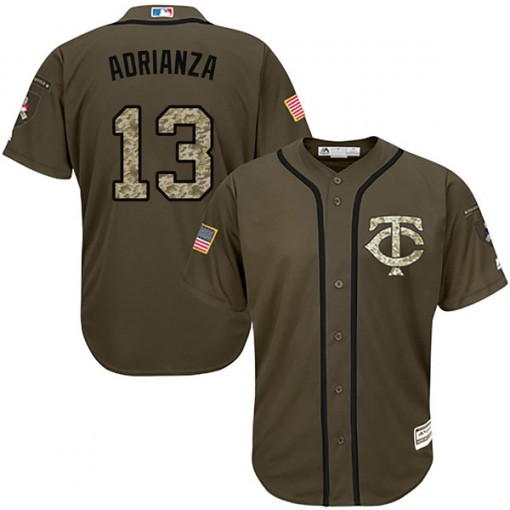 Twins #13 Ehire Adrianza Green Salute to Service Stitched MLB Jersey Twins #13 Ehire Adrianza Green Salute to Service Stitched MLB Jersey