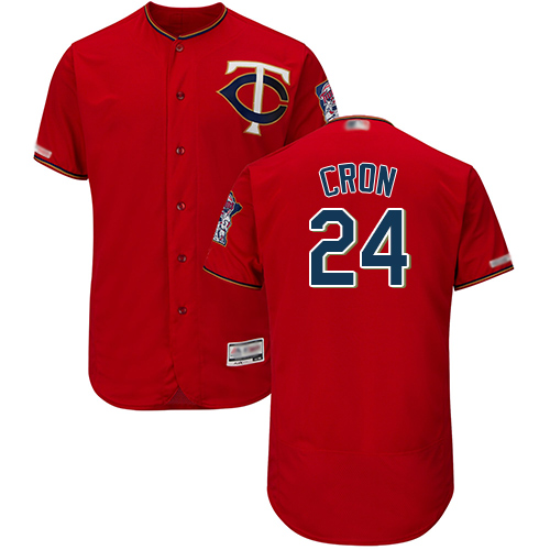 Twins #24 C.J. Cron Red Flexbase Authentic Collection Stitched MLB Jersey Twins #24 C.J. Cron Red Flexbase Authentic Collection Stitched MLB Jersey