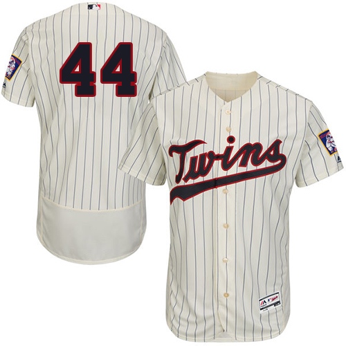 Twins #44 Kyle Gibson Cream Strip Flexbase Authentic Collection Stitched MLB Jersey