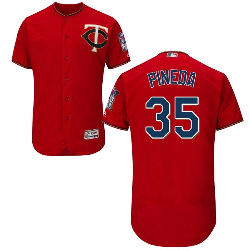 Twins #35 Michael Pineda Red Flexbase Authentic Collection Stitched MLB Jersey Twins #35 Michael Pineda Red Flexbase Authentic Collection Stitched MLB Jersey