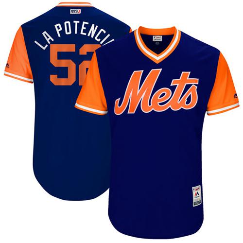 Mets #52 Yoenis Cespedes Royal "La Potencia" Players Weekend Authentic Stitched MLB Jersey