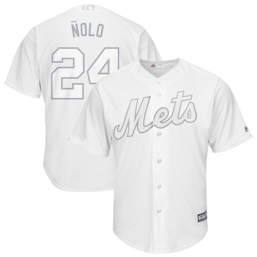 Mets #24 Robinson Cano White "Nolo" Players Weekend Cool Base Stitched MLB Jersey