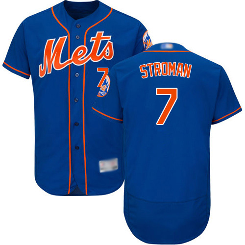 Mets #7 Marcus Stroman Blue Flexbase Authentic Collection Stitched MLB Jersey