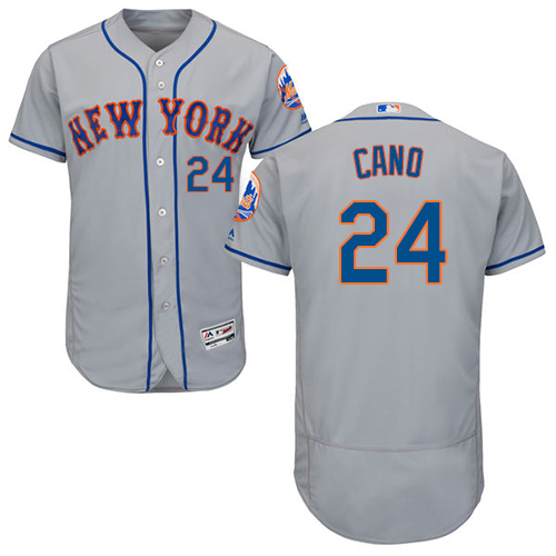 Mets #24 Robinson Cano Grey Flexbase Authentic Collection Stitched MLB Jersey