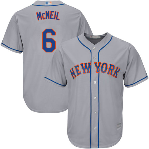 Mets #6 Jeff McNeil Grey New Cool Base Stitched MLB Jersey