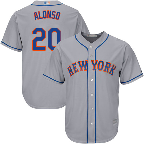 Mets #20 Pete Alonso Grey New Cool Base Stitched MLB Jersey