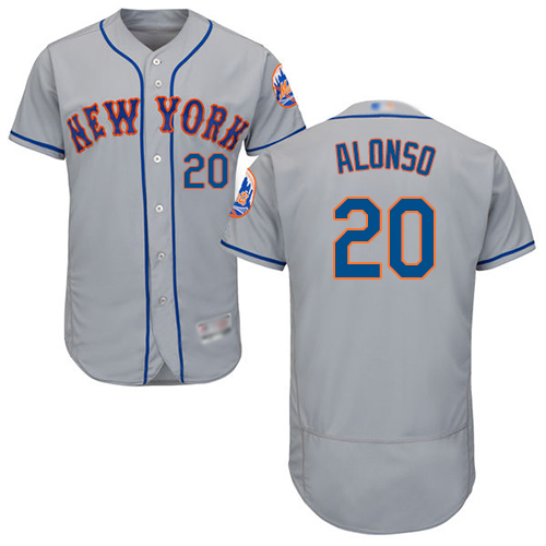Mets #20 Pete Alonso Grey Flexbase Authentic Collection Stitched MLB Jersey