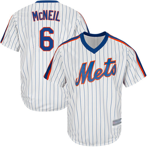 Mets #6 Jeff McNeil White(Blue Strip) New Cool Base Alternate Stitched MLB Jersey