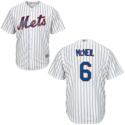 Mets #6 Jeff McNeil White(Blue Strip) New Cool Base Stitched MLB Jersey