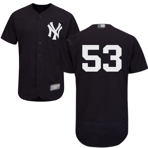 Yankees #53 Zach Britton Navy Blue Flexbase Authentic Collection Stitched MLB Jersey