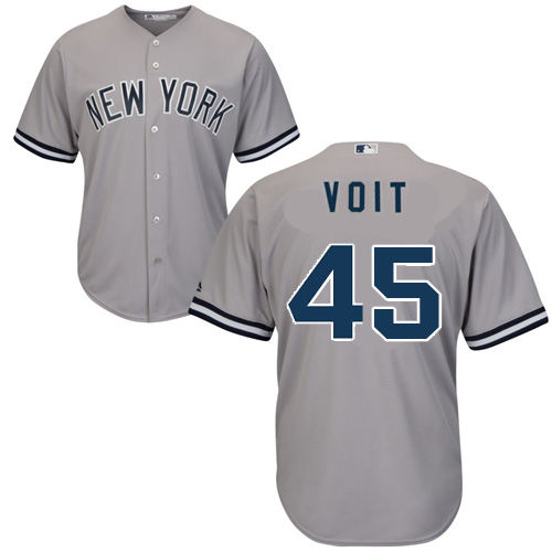 New York Yankees #45 Luke Voit Majestic Cool Base Jersey Gray