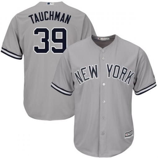 Yankees #39 Mike Tauchman Grey New Cool Base Stitched MLB Jersey