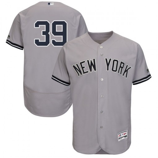 Yankees #39 Mike Tauchman Grey Flexbase Authentic Collection Stitched MLB Jersey