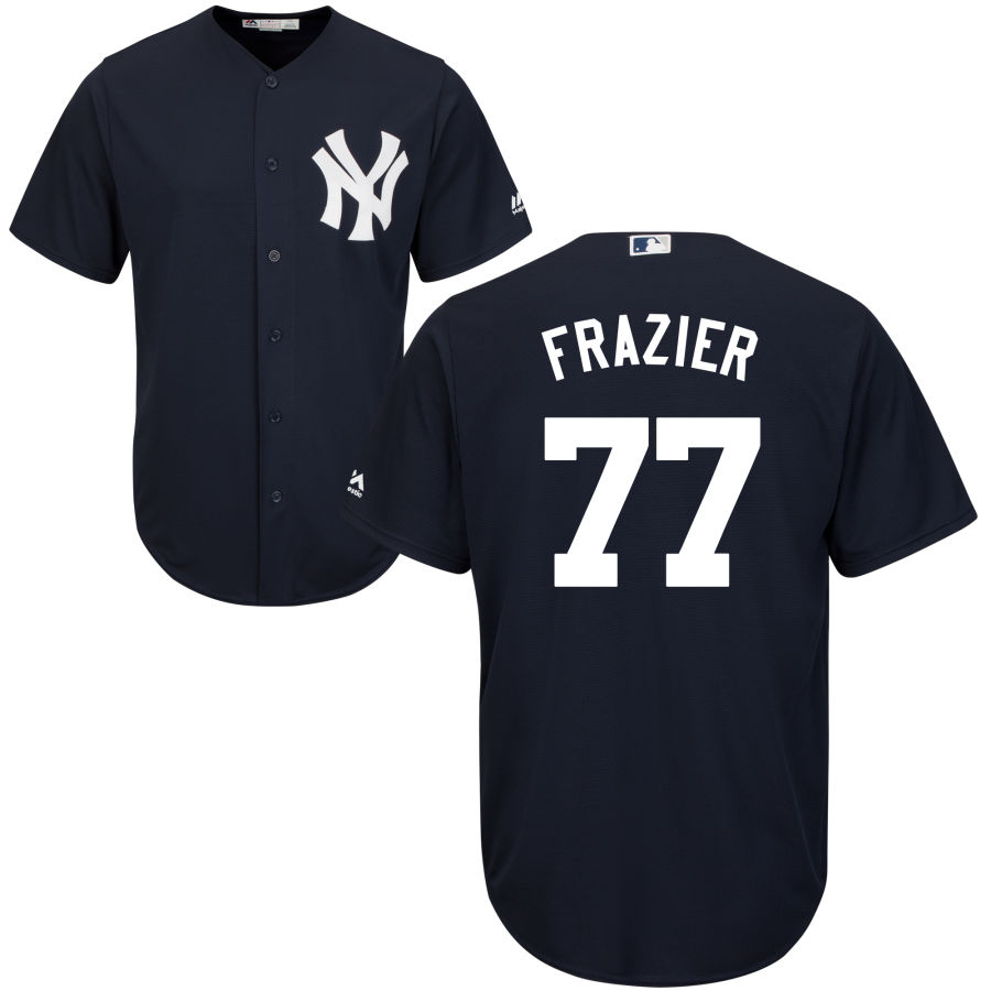 New York Yankees #77 Clint Frazier Majestic Cool Base Jersey Navy