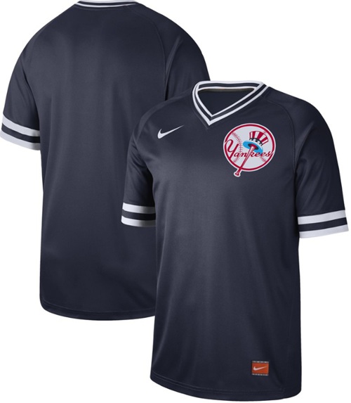Nike Yankees Blank Navy Authentic Cooperstown Collection Stitched MLB Jersey