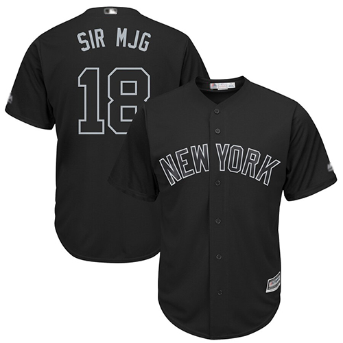 Yankees #18 Didi Gregorius Black "Sir MJG" Players Weekend Cool Base Stitched MLB Jersey