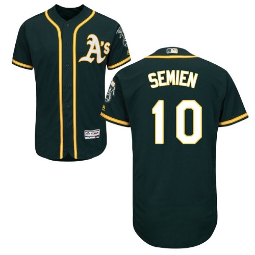 Athletics #10 Marcus Semien Green Flexbase Authentic Collection Stitched MLB Jersey
