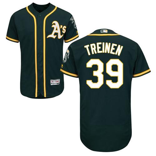 Athletics #39 Blake Treinen Green Flexbase Authentic Collection Stitched MLB Jersey