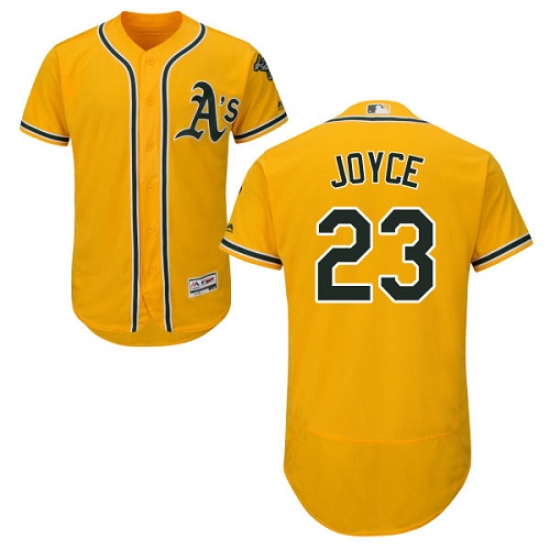 Athletics #23 Matt Joyce Gold Flexbase Authentic Collection Stitched MLB Jersey